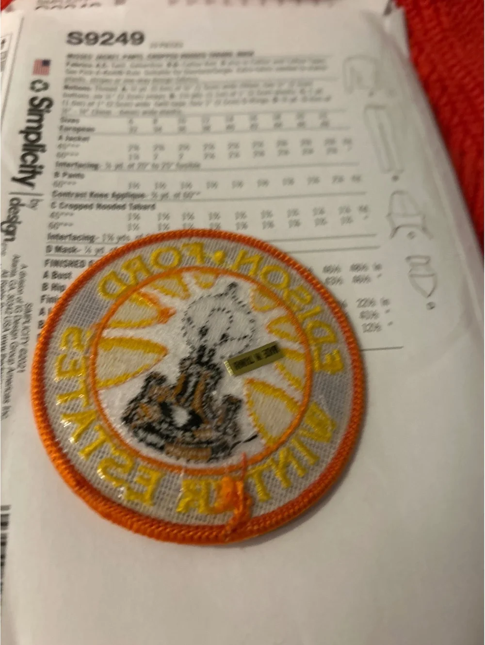 Edison Ford Winter Estates Vintage Embroidered Patch
